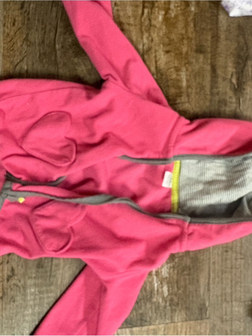 Carter's Pink Hooded Fleece Jacket with Heart Pockets